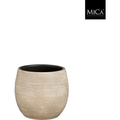 Mica КАШПА КЕРАМИЧНА КРЪГЛА alentejo Ø19х17см БЕЖ (1157244)