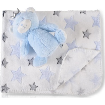 Cangaroo Одеяло с играчка Cangaroo - Blue Bear, 90 x 75 cm (108607)