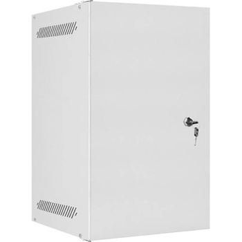Lanberg rack cabinet 10 wall-mount 9U / 280x310 self-assembly flat pack with metal door grey (WF10-2309-00S)