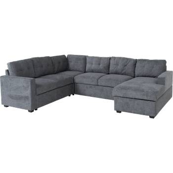 Image 1 of Carmen Ъглов разтегателен диван ikela - сив (3551556)