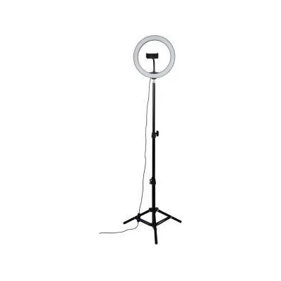 Xmart Ринг лампа Xmart RL-T120, LED, В комплект с Трипод и Стойка за смартфон, 10 инча, Черен, 12253
