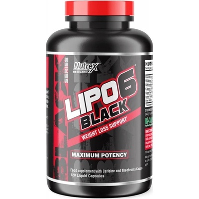 Nutrex Lipo 6 Black Maximum Potency, 120 Liquid Capsules