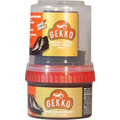 Well Done Gekko samoleštiaci krém na obuv hnedý 50ml
