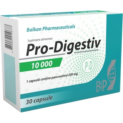 Balkan Pharmaceuticals Pro-Digestiv 10000 | Pancreatin 200 mg [30 капсули]