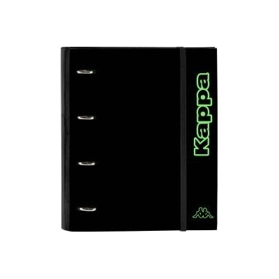 Kappa Папка с пръстени Kappa Black Зелен Черен 27 x 32 x 3.5 cm
