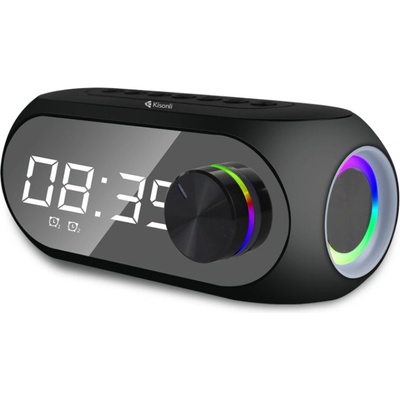 Kisonli Тонколона Kisonli LP-2S, Bluetooth, Часовник, SD, FM, AUX, RGB, Черен - 22280
