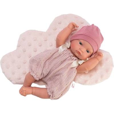 Кукла Asi Dolls - Бебе Горди, розов гащеризон, 28 cm (0157990)