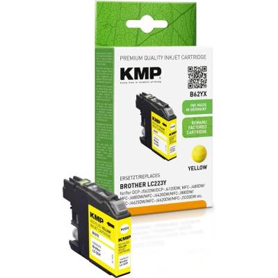 Compatible KMP B62YX Brother LC-223Y касета за принтер, жълта (1529,4009)