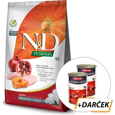N&D Dog Pumpkin Puppy Medium & Maxi Chicken & Pomegranate 12 kg