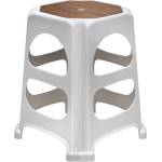 TopMebel Табуретка Desia TopMebel от полипропилен в бял цвят 37x37x45cm