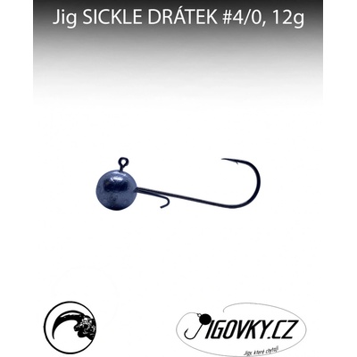 Jigovky.cz Jigové hlavičky Sickle Drátek vel.4 12g 5 ks