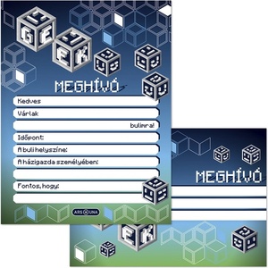 Ars Una Покана за парти ARS UNA 10 листа + 10 плика Geek 5539 50225392 (50225392)