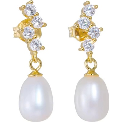 Olivie stříbrné náušnice PERLA GOLD 8703