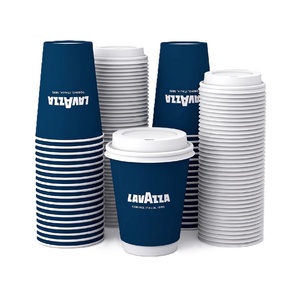 LAVAZZA Хартиена чаша Lavazza с капак за кафе 270 мл, опаковка от 50 броя