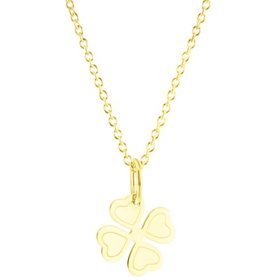 Gemmax Zlatý řetízek se čtyřlístkem GUSYN-01050-36261