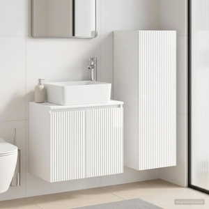 vidaXL Комплект мебели за баня 2 бр. Бял гланц 33 x 34, 5 x 100 см (3406127)