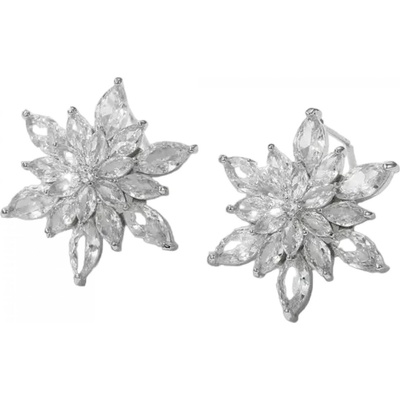 HARAHU Обеци fa-28222 - Кристалова / Сребърна kp28222 (fa-28222)