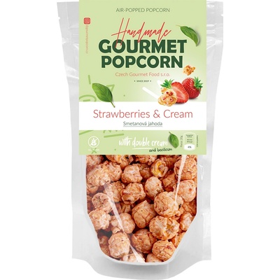 Gourmet Popcorn Smetanová jahoda 75 g