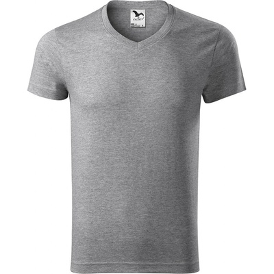 MALFINI Malfini slim fit v-neck 146 / Мъжка тениска с "v" деколте - тъмносив меланж m (1461214)