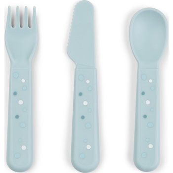 Done by deer Детски прибори за хранене Foodie Happy Dots сини 3 части (1236522)