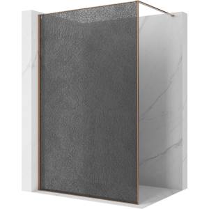 Mexen Kioto душ кабина, 130 x 200 см, трошено графит 12 мм, розово злато (800-130-101-60-44-X)