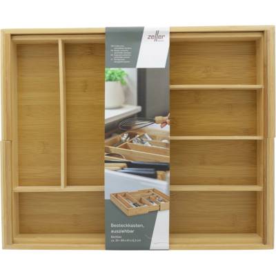 Zeller Nastavitelná vložka na příbory bambus 35-58 × 43 × 6,5 cm 7688