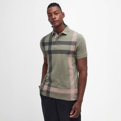 Barbour Blaine Oversized Tartan Polo Shirt Dusty Green