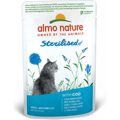 Almo Nature Sterilised treska 30 x 70 g
