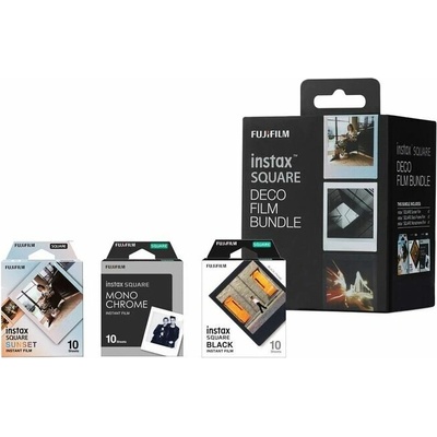 FUJIFILM Instax square™ bundle deco film (black, monochrome, sunset)