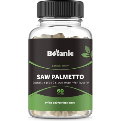 Botanic Saw palmetto Extrakt z plodov s 40% mastných kyselín 60 kapsúl