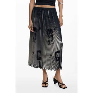 DESIGUAL Дамска дълга пола desigual, Размер xs, Цвят Черен (25wwfw09_ne2000)