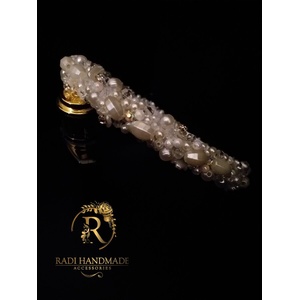 Radi handmade Перлена диадема в бяло (537)