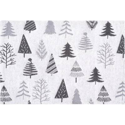 SCANquilt Prestieranie motiv stromčeky biela sivá 32x48cm