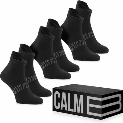 Calm B KRÁTKE ponožky 3-PACK ČIERNE