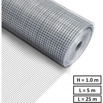 NIKA Електрозаварена мрежа HOBBY FENCE, 19 x 19 мм. , ø 1.0 мм. , поцинкована (RO 81963)