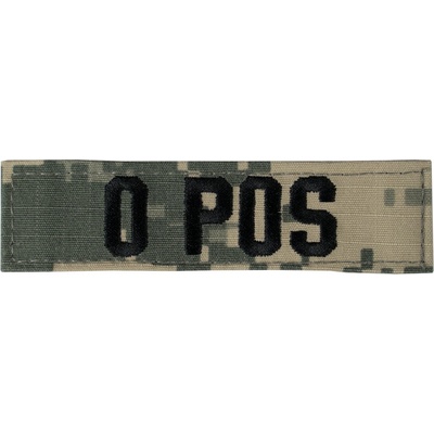Nášivka krevní skupina 0 POS VELCRO ACU DIGITAL