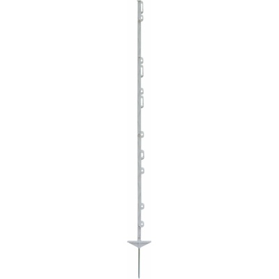 Mobilná plastová tyčka na elektrický ohradník, dĺžka 156 cm, 11 očiek, biela