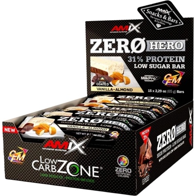 Amix Nutrition ZeroHero Protein Bar [15 x 65 грама] Ванилия с Бадеми