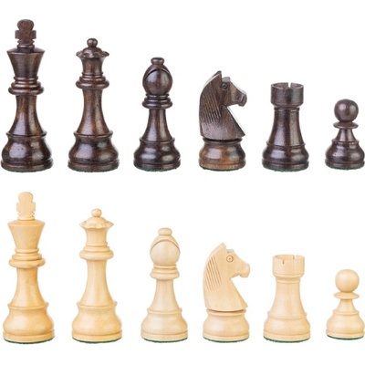 Drevené šachové figúrky Lignum + 2 extra dámy - extra ťažké