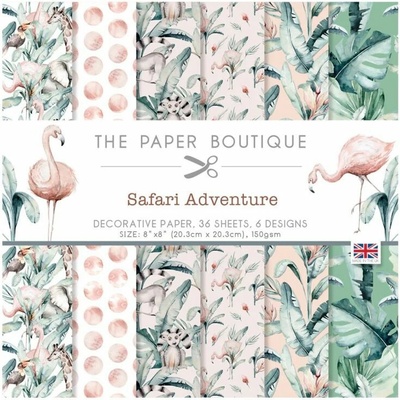 Creative World of Crafts Sada jednostranných papírů 20,3 × 20,3 cm - Safari Adventure 36 ks