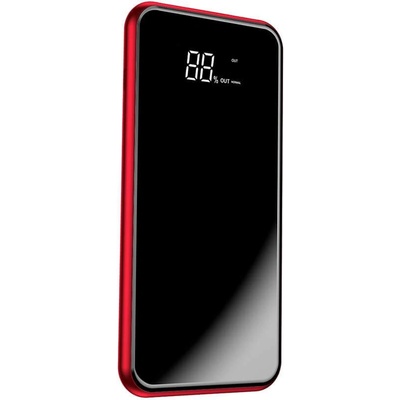 Baseus Wireless Charge Power Bank - пад (поставка) за безжично зареждане и външна батерия (8000 mAh) (червен)