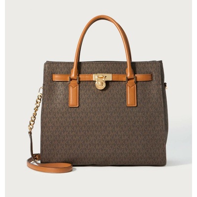Michael Kors kabelka Hamilton lg logo hnědá