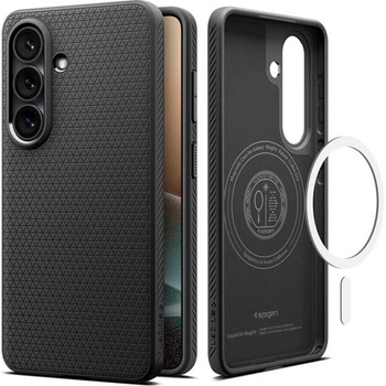 Spigen Samsung S26 SPIGEN LIQUID AIR силиконов протектор за телефон, устойчив на удари, MagSafe, ЧЕРЕН ACS10730 (ACS10730)