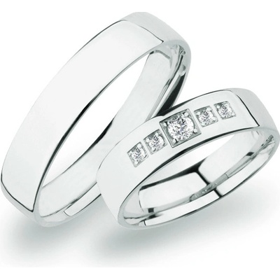 SP-273 Snubní prsteny bílé zlato SP-273B