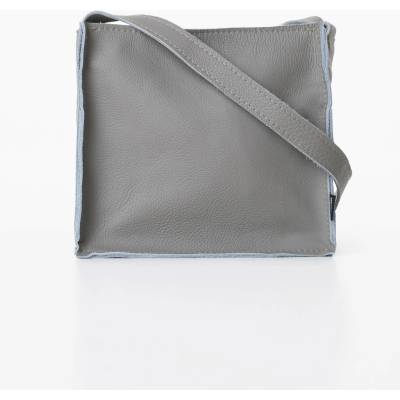 Trendbag Estónsky Ateliér AGLEA kožená kabelka FOLK svetlosivá