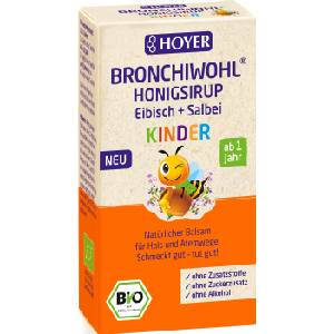 Hoyer Bronchiwohl Honey Syrup Marshmallow + Sage, за деца - 250 г