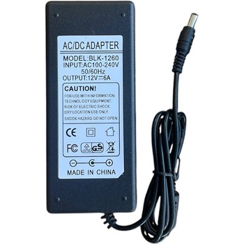 Foxgood Захранващ адаптер 12V 6A за видеонаблюдение BLK-1260 (1806-6a)