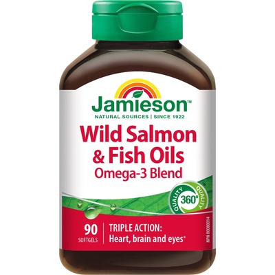 Jamieson Рибено масло от сьомга, 90 софтгел капсули, Jamieson