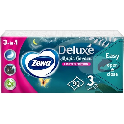 Zewa Deluxe papierové vreckovky 3-vrstvové Lavender Dreams 90 ks
