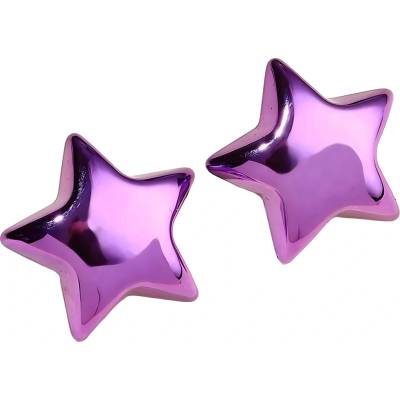 HARAHU Náušnice AD-33417 Star/Fialová